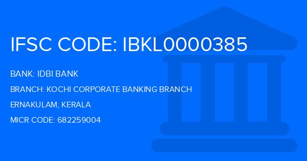 Idbi Bank Kochi Corporate Banking Branch