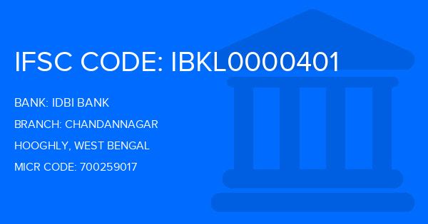 Idbi Bank Chandannagar Branch IFSC Code