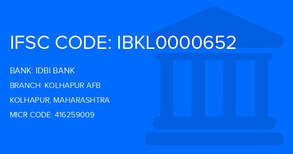 Idbi Bank Kolhapur Afb Branch IFSC Code