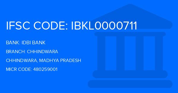 Idbi Bank Chhindwara Branch IFSC Code
