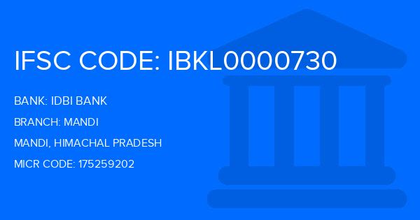 Idbi Bank Mandi Branch IFSC Code