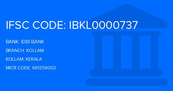 Idbi Bank Kollam Branch IFSC Code