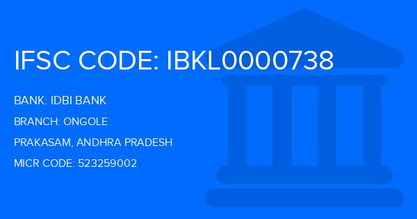 Idbi Bank Ongole Branch IFSC Code