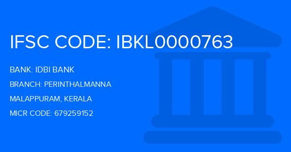 Idbi Bank Perinthalmanna Branch IFSC Code