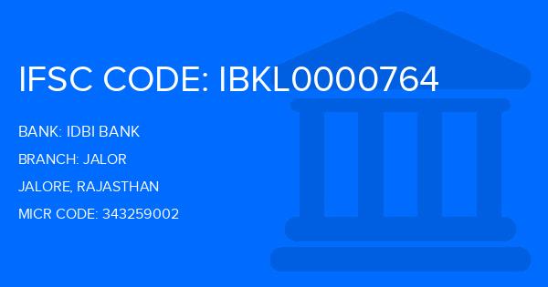 Idbi Bank Jalor Branch IFSC Code