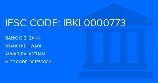Idbi Bank Bhiwadi Branch IFSC Code