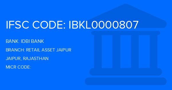Idbi Bank Retail Asset Jaipur Branch IFSC Code
