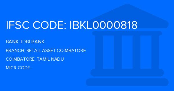 Idbi Bank Retail Asset Coimbatore Branch IFSC Code