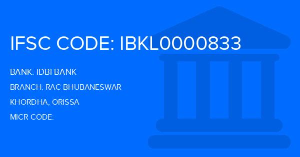 Idbi Bank Rac Bhubaneswar Branch IFSC Code