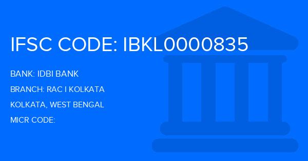 Idbi Bank Rac I Kolkata Branch IFSC Code