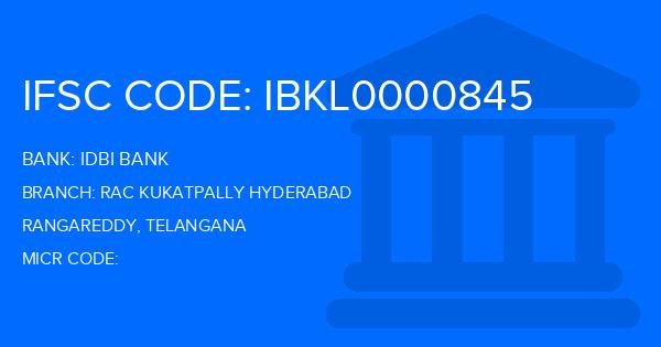 Idbi Bank Rac Kukatpally Hyderabad Branch IFSC Code
