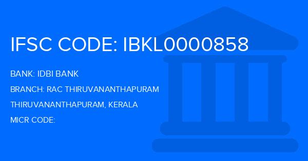 Idbi Bank Rac Thiruvananthapuram Branch IFSC Code