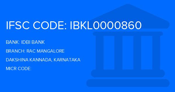 Idbi Bank Rac Mangalore Branch IFSC Code