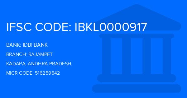 Idbi Bank Rajampet Branch IFSC Code
