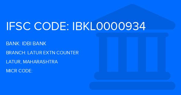 Idbi Bank Latur Extn Counter Branch IFSC Code