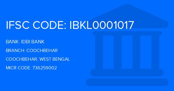 Idbi Bank Coochbehar Branch IFSC Code