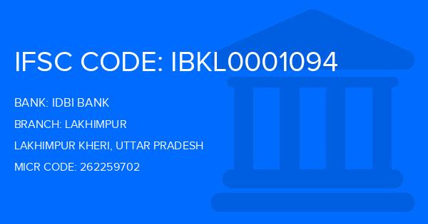 Idbi Bank Lakhimpur Branch IFSC Code