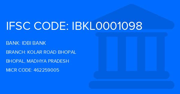 Idbi Bank Kolar Road Bhopal Branch IFSC Code