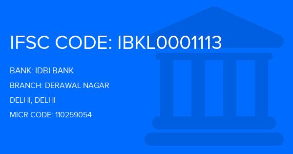 Idbi Bank Derawal Nagar Branch IFSC Code