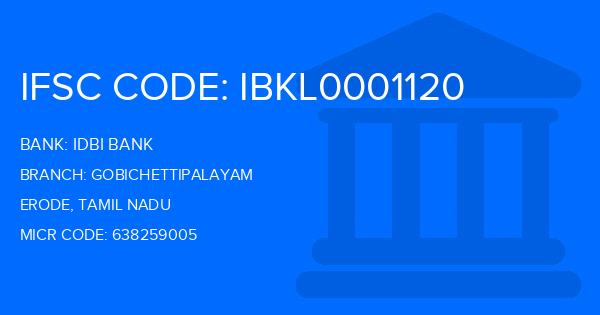 Idbi Bank Gobichettipalayam Branch IFSC Code