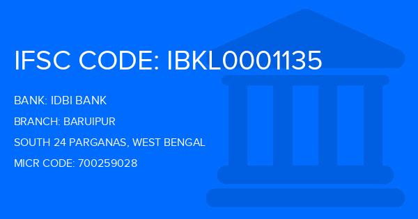 Idbi Bank Baruipur Branch IFSC Code