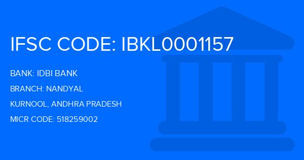 Idbi Bank Nandyal Branch IFSC Code