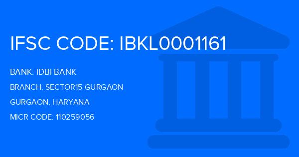 Idbi Bank Sector15 Gurgaon Branch IFSC Code
