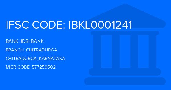 Idbi Bank Chitradurga Branch IFSC Code