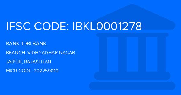 Idbi Bank Vidhyadhar Nagar Branch IFSC Code