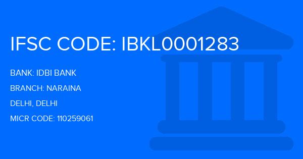 Idbi Bank Naraina Branch IFSC Code