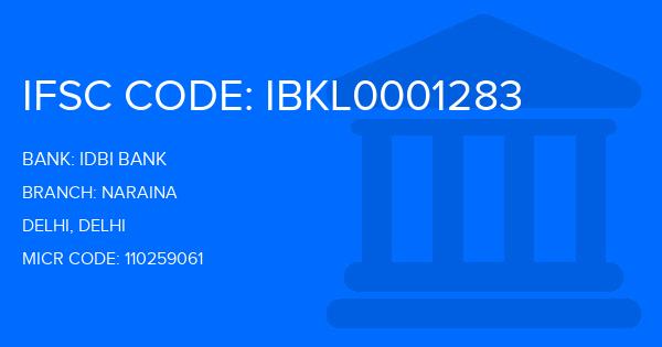 Idbi Bank Naraina Branch IFSC Code