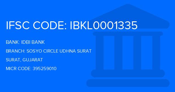 Idbi Bank Sosyo Circle Udhna Surat Branch IFSC Code