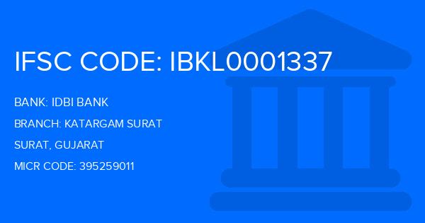 Idbi Bank Katargam Surat Branch IFSC Code