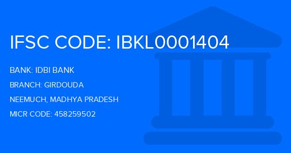 Idbi Bank Girdouda Branch IFSC Code