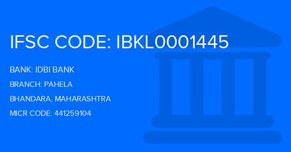 Idbi Bank Pahela Branch IFSC Code