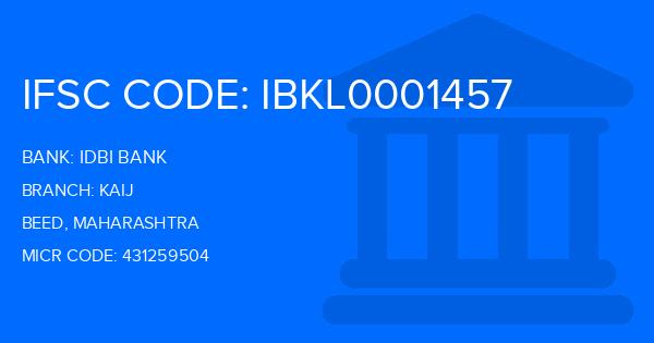 Idbi Bank Kaij Branch IFSC Code