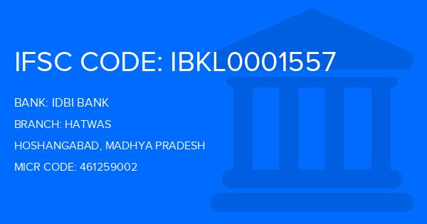 Idbi Bank Hatwas Branch IFSC Code