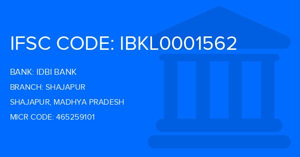 Idbi Bank Shajapur Branch IFSC Code
