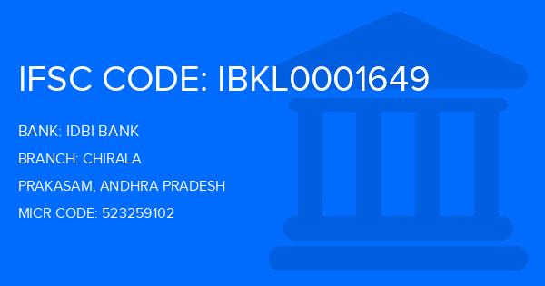 Idbi Bank Chirala Branch IFSC Code