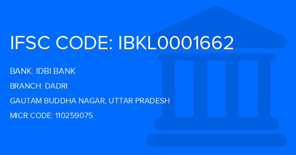 Idbi Bank Dadri Branch IFSC Code