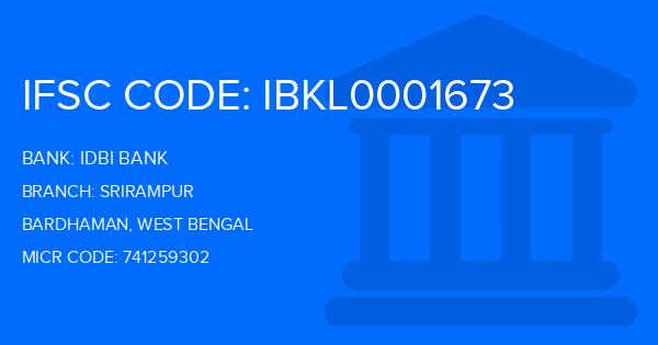 Idbi Bank Srirampur Branch IFSC Code