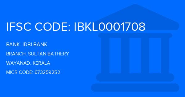 Idbi Bank Sultan Bathery Branch IFSC Code