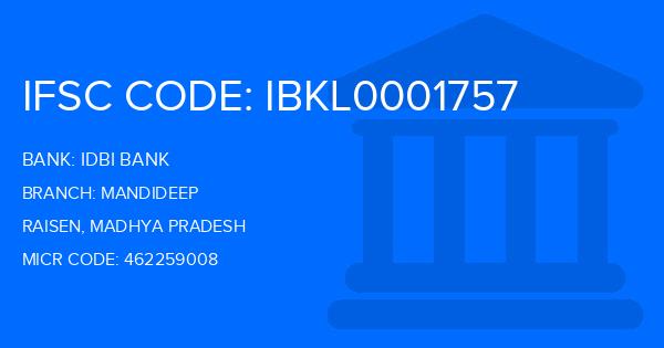 Idbi Bank Mandideep Branch IFSC Code