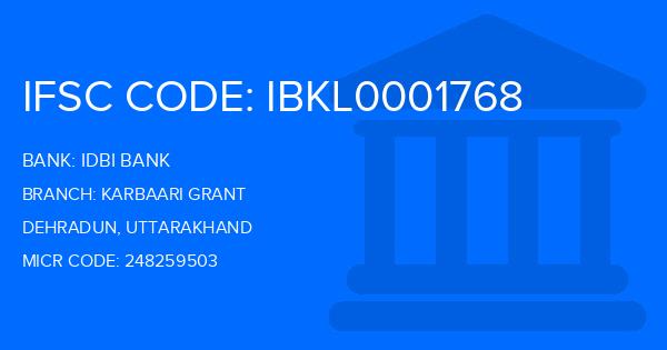 Idbi Bank Karbaari Grant Branch IFSC Code