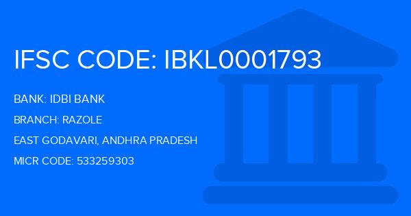Idbi Bank Razole Branch IFSC Code