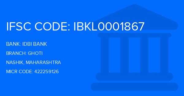 Idbi Bank Ghoti Branch IFSC Code