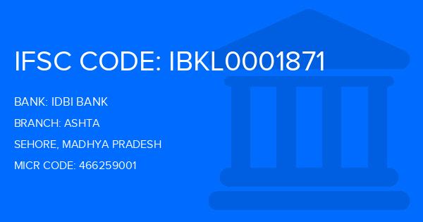 Idbi Bank Ashta Branch IFSC Code