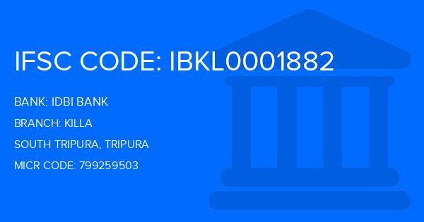 Idbi Bank Killa Branch IFSC Code