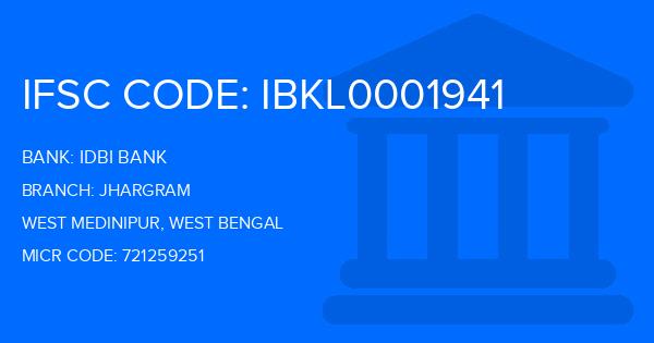Idbi Bank Jhargram Branch IFSC Code
