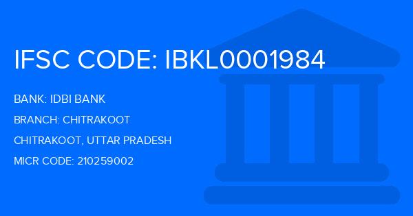 Idbi Bank Chitrakoot Branch IFSC Code
